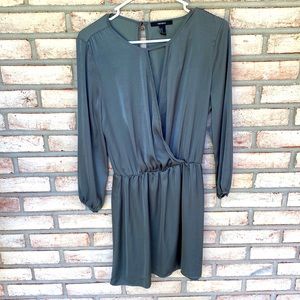 Sage green satin dress